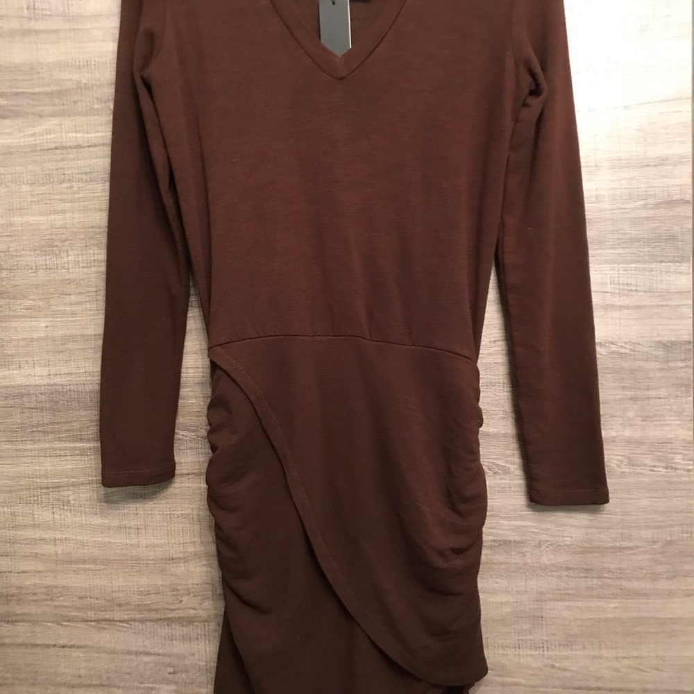 Side ruched wrap dress